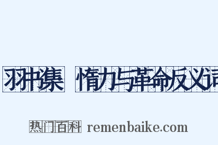 羽书集·惰力与革命反义词是什么意思的图片
